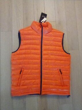 Mens Raw Blue Outdoor Vest Orange Size 2XL NWT'S Chest 52" Doubled